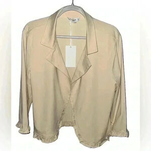 Blazer nwt size xxl ruffled trim 3/4 length sleeves soft